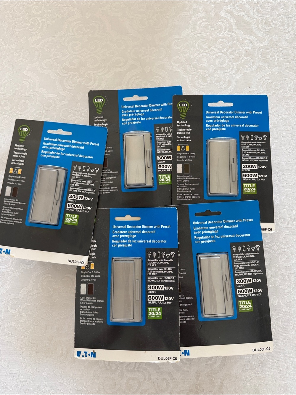 EATON lot of 5 dimmer switches